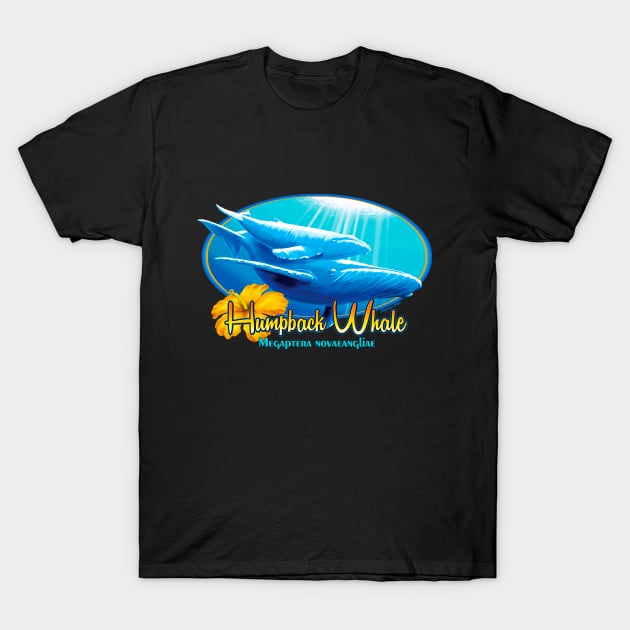 Humpback Whales T-Shirt by StephenBibbArt